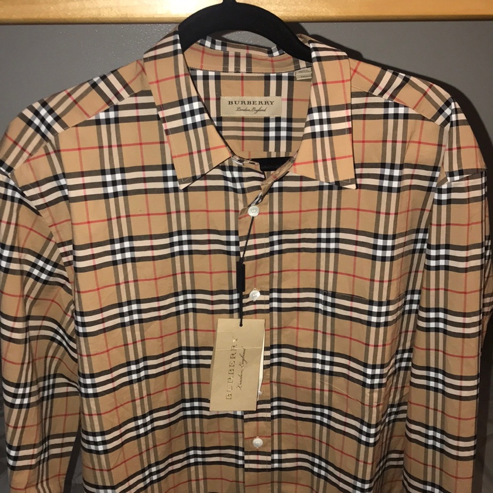 Burberry button up shirt